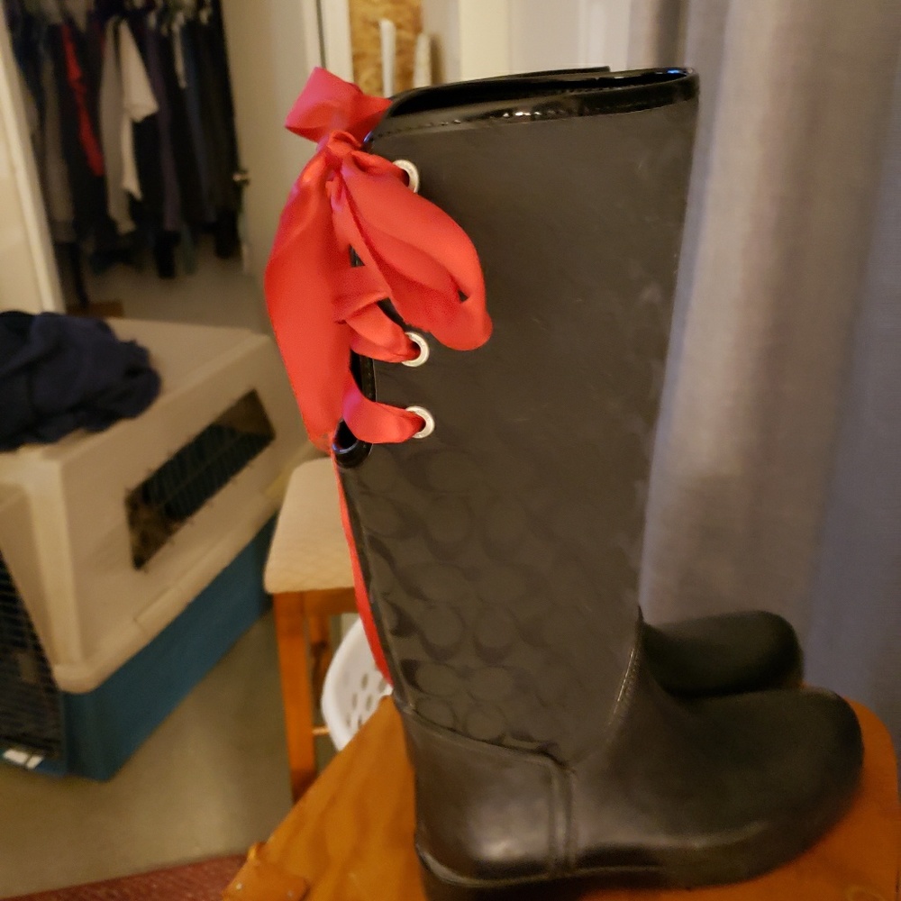 Coach rubbersignature boots